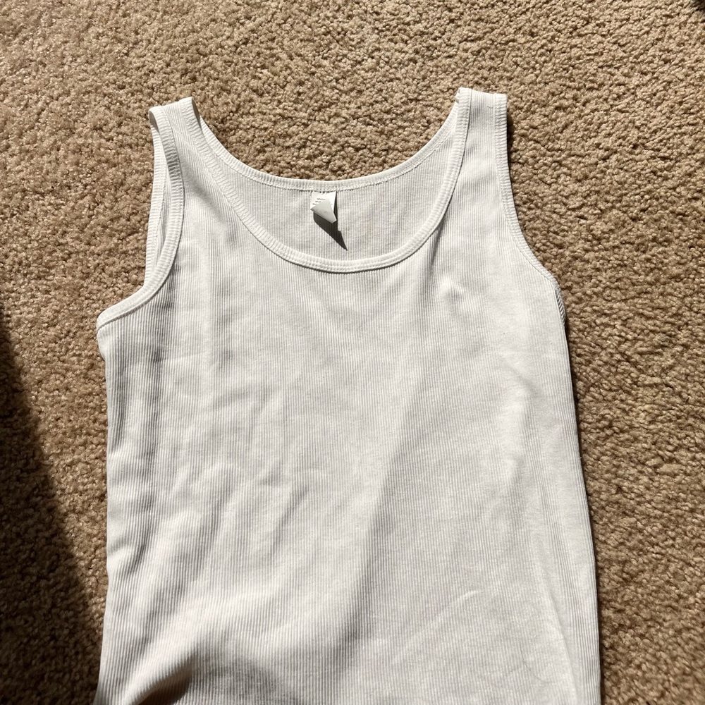 White Medium Thrifted Tank top